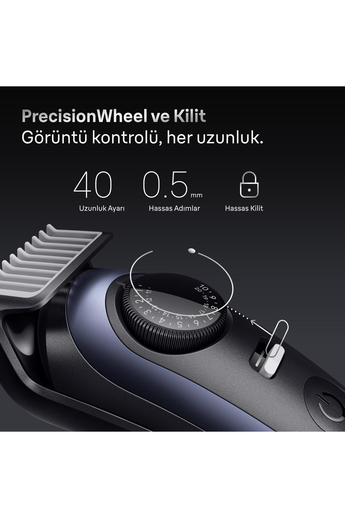 Braun Sakal Düzeltici Series 7, +10 Berber Ekipmanları, 40 Uzunluk, ProBlade, BT7540-