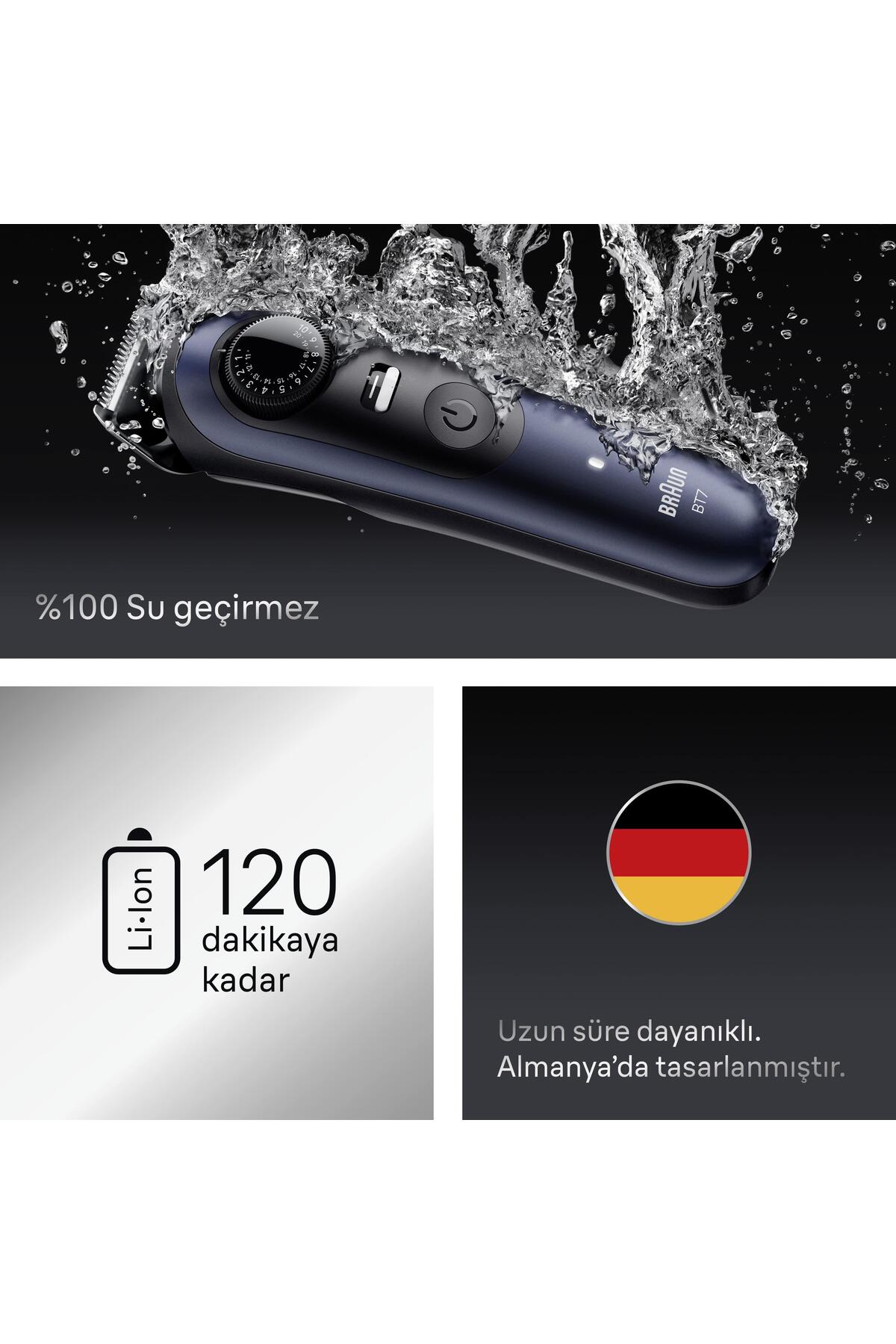 Braun Sakal Düzeltici Series 7, +10 Berber Ekipmanları, 40 Uzunluk, ProBlade, BT7540-