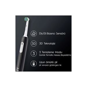 Oral-B Pro Series 1 Şarjlı Diş Fırçası Siyah + Seyahat Kabı-