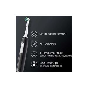Oral-B Pro Series 1 Ikili Paket, Siyah Ve Mavi Elektrikli Diş Fırçaları, 2 Diş Fırçası Başlığı-