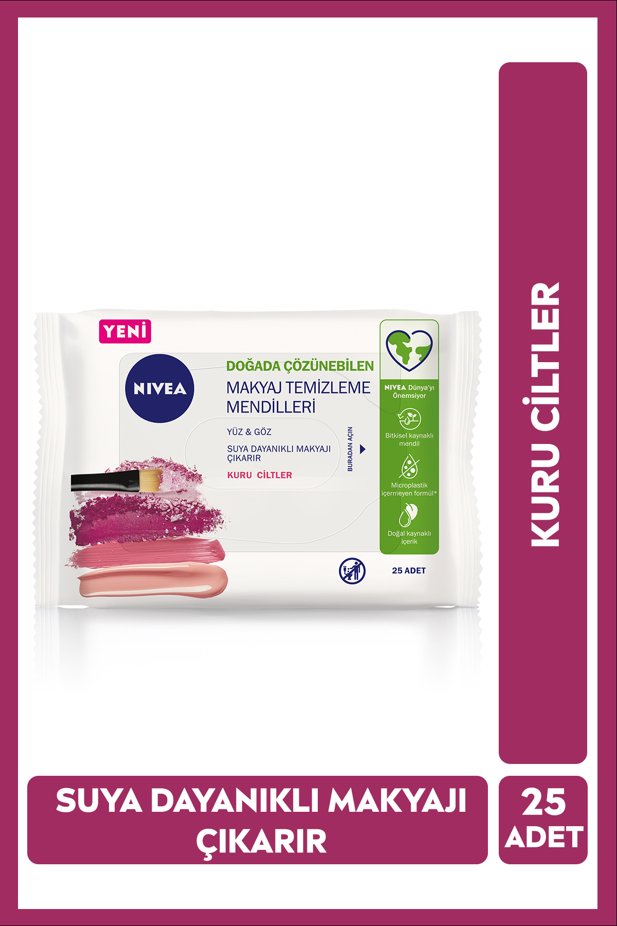 NIVEA MAKYAJ TEMİZLEME MENDİLİ K/H 25Lİ-