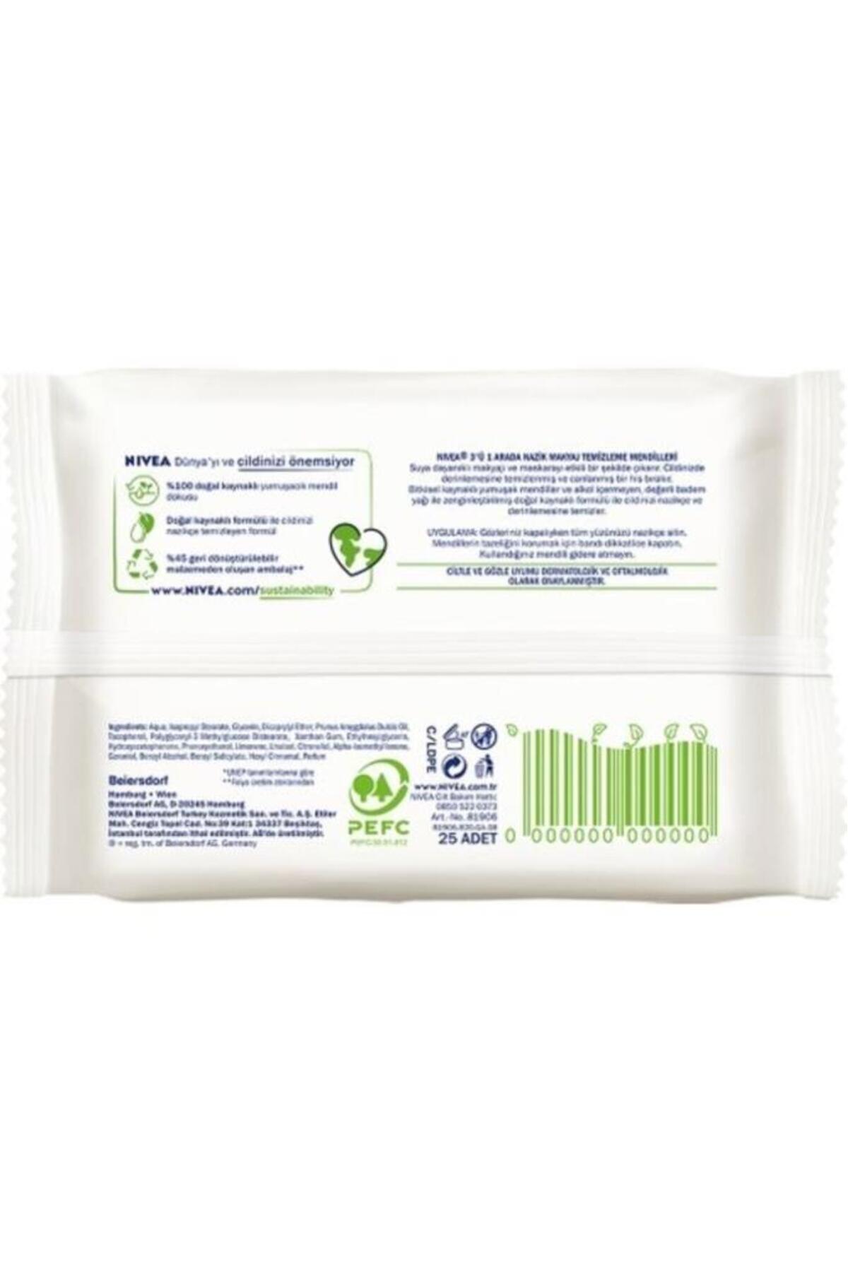 NIVEA MAKYAJ TEMİZLEME MENDİLİ K/H 25Lİ-