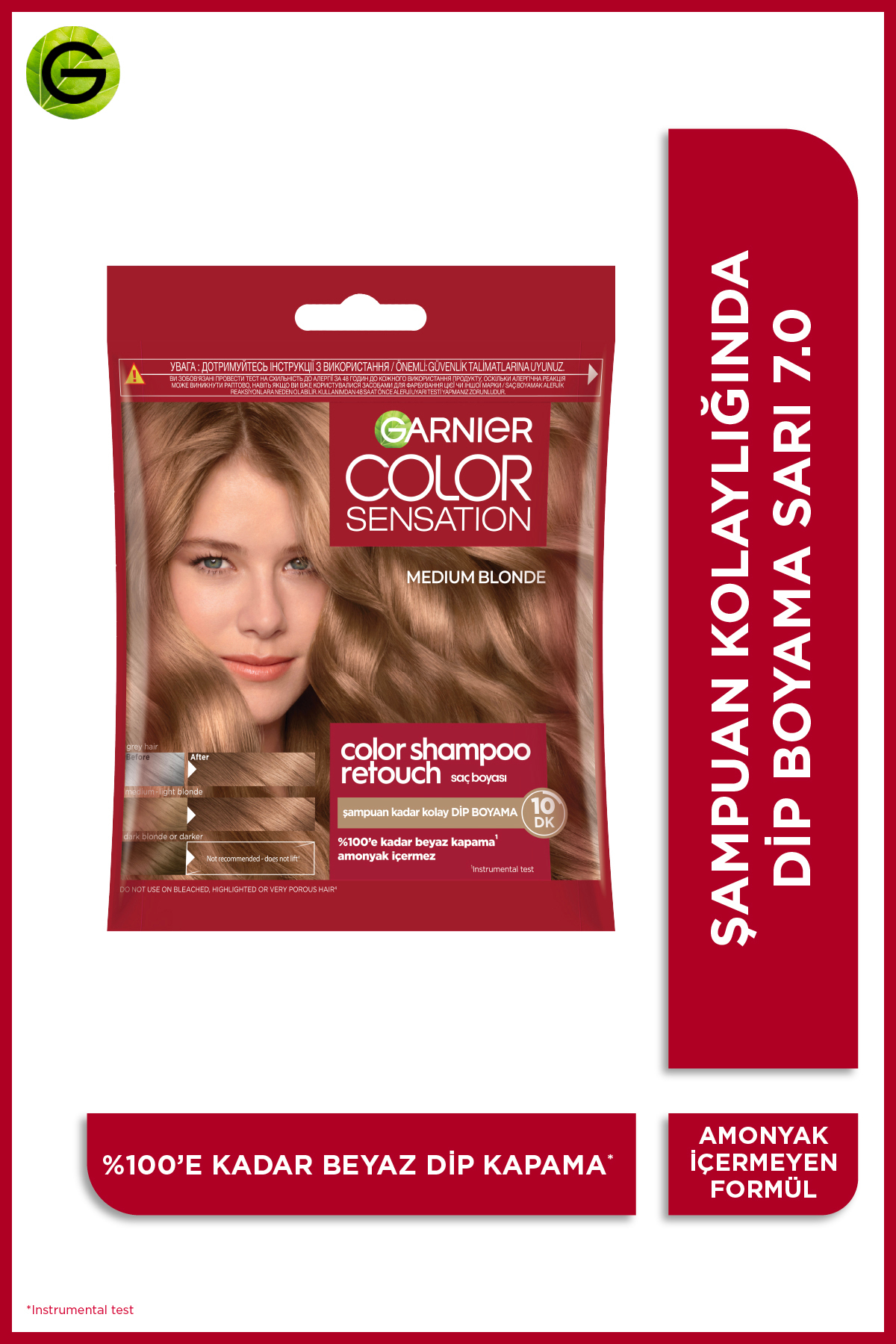 Garnier Color Sensation Color Shampoo - Şampuan Boya No: 7.0-