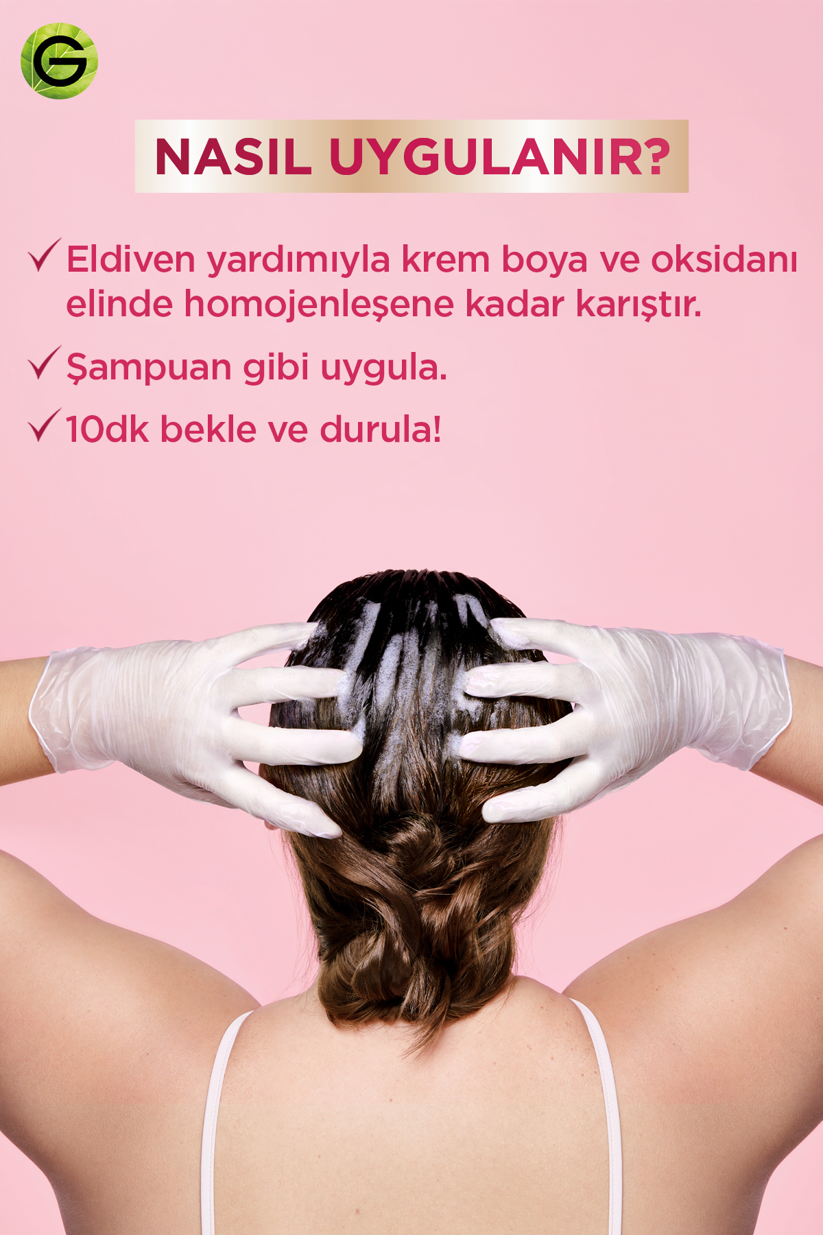 Garnier Color Shampoo Retouch Şampuan Kolaylığında Dip Boyası, Kahve 4.0-