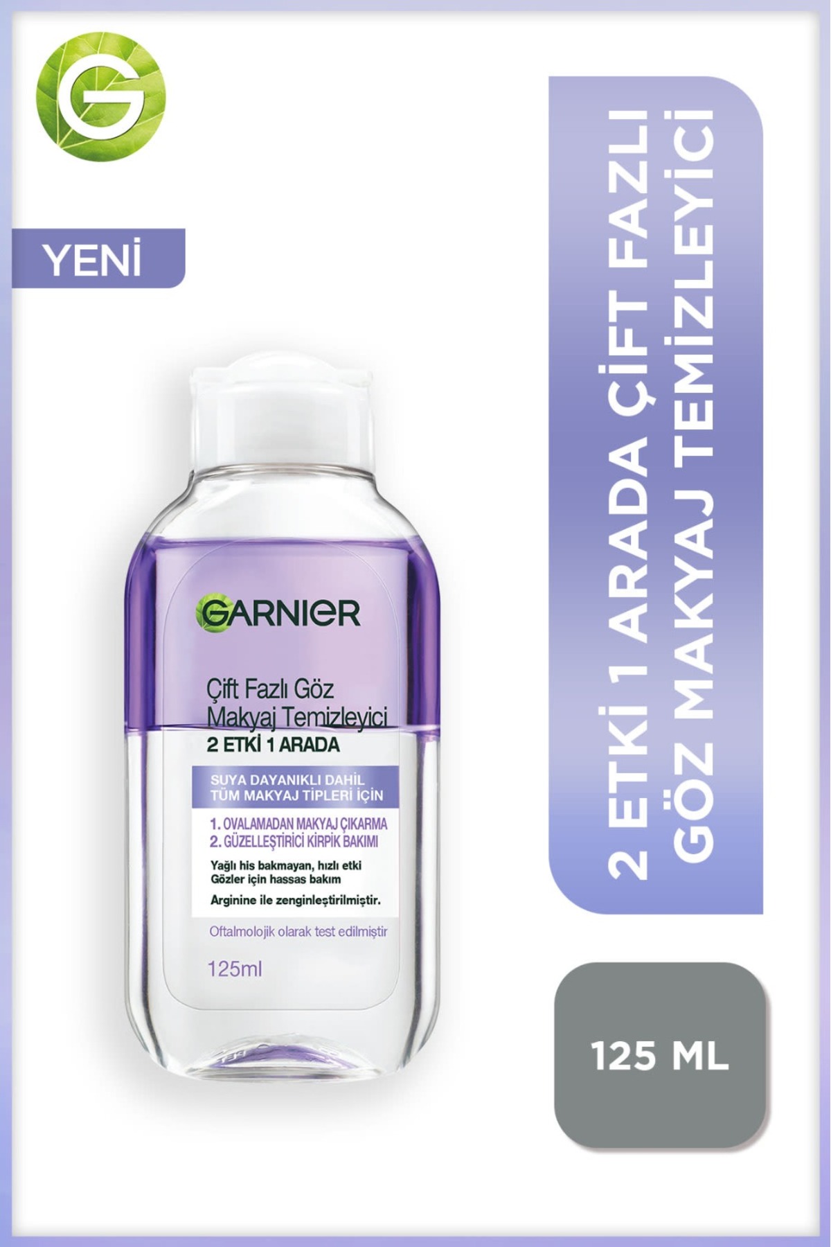 Garnier Çift Fazlı Göz Makyaj Temizleyicisi 2 Etki 1 Arada 125ML-