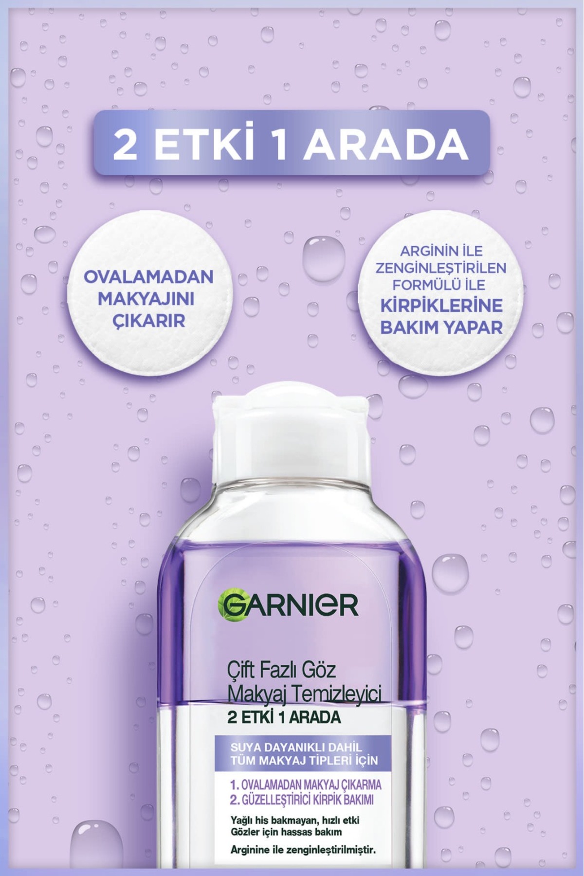 Garnier Çift Fazlı Göz Makyaj Temizleyicisi 2 Etki 1 Arada 125ML-