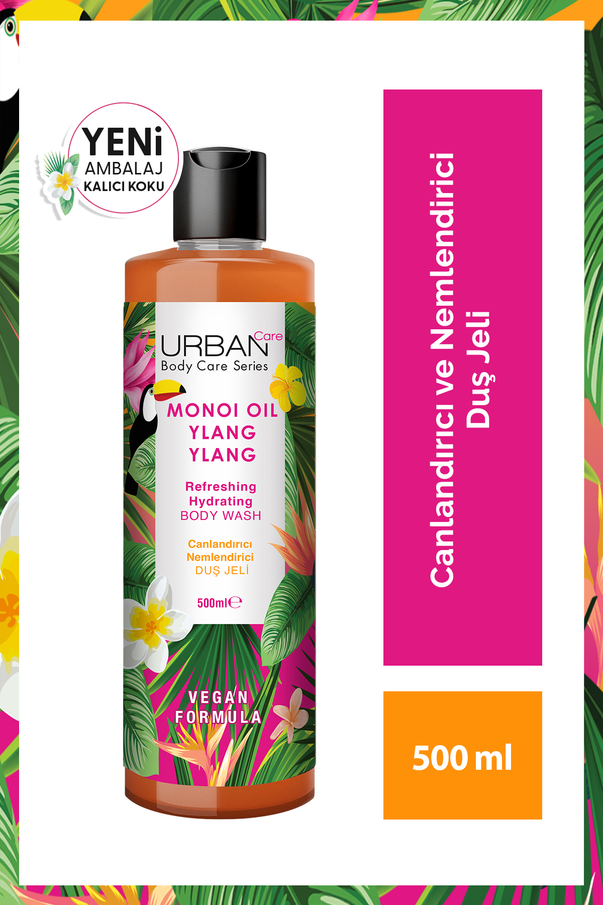 Urban Care Monoi Oil & Ylang Ylang Canlandırıcı ve Nemlendirici Duş Jeli 500 ml-vegan-