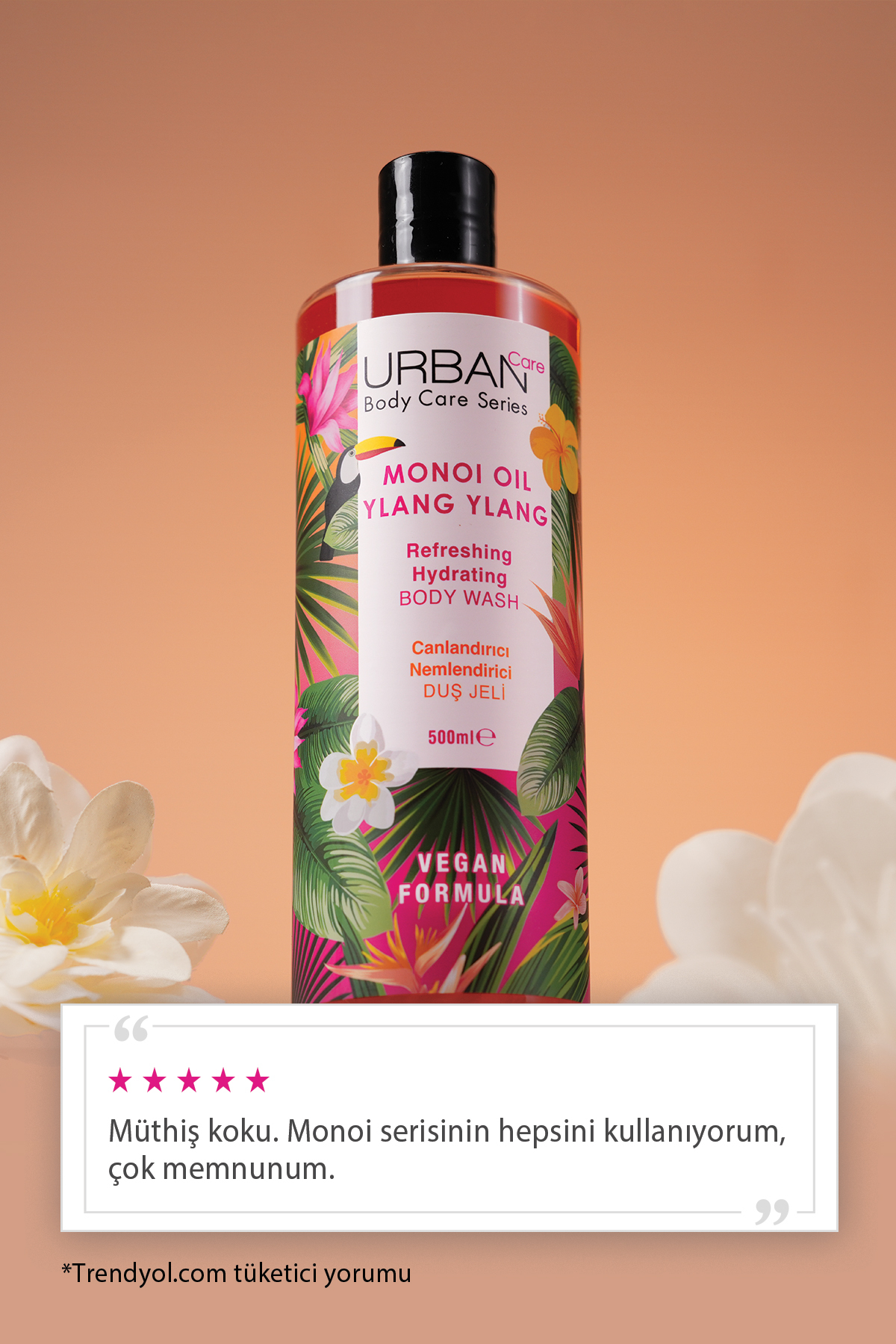 Urban Care Monoi Oil & Ylang Ylang Canlandırıcı ve Nemlendirici Duş Jeli 500 ml-vegan-