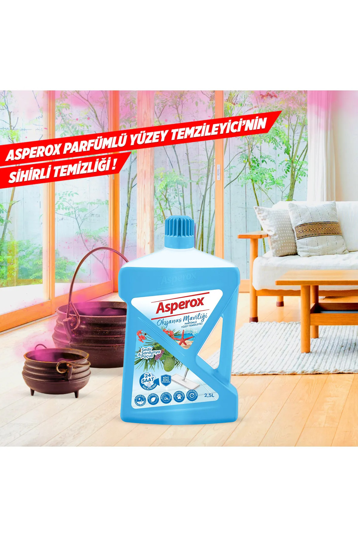 ASPEROX Yüzey Temizleyici Okyanus Maviliği 2,5 Lt-