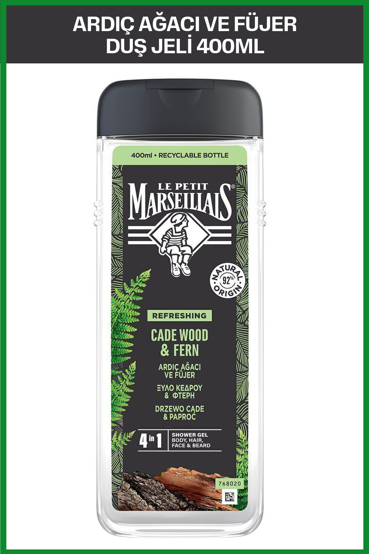 Le Petit Marseillais Men Ardıç Ağacı Ve Füjer Duş Jeli 400 ml-