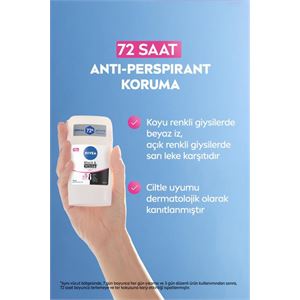 NIVEA Kadın Stick Deodorant Black&white Invisible Clear 50ml, 72 Saat Anti-perspirant Ter Koruması-