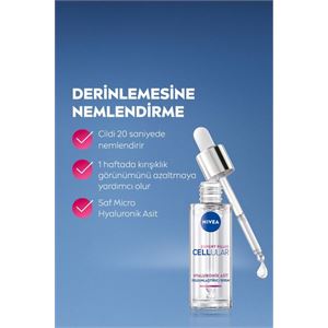NIVEA Cellular Expert Filler Dolgunlaştırıcı Serum 30ml, Hyaluronik Asit, Nemlendirici, Kırışıklık Karşıtı-