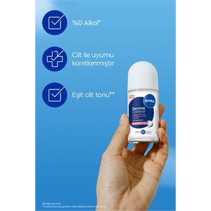 NIVEA Kadın Roll-on Deodorant Derma Control Natural Tone 50ml, Koltuk Altı Kararmasına Karşı, C Vitamini-