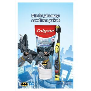 Colgate Batman Çürüklere Karşı Etkili Hafif Nane Aromalı Çocuk Diş Macunu + Diş Fırçası-