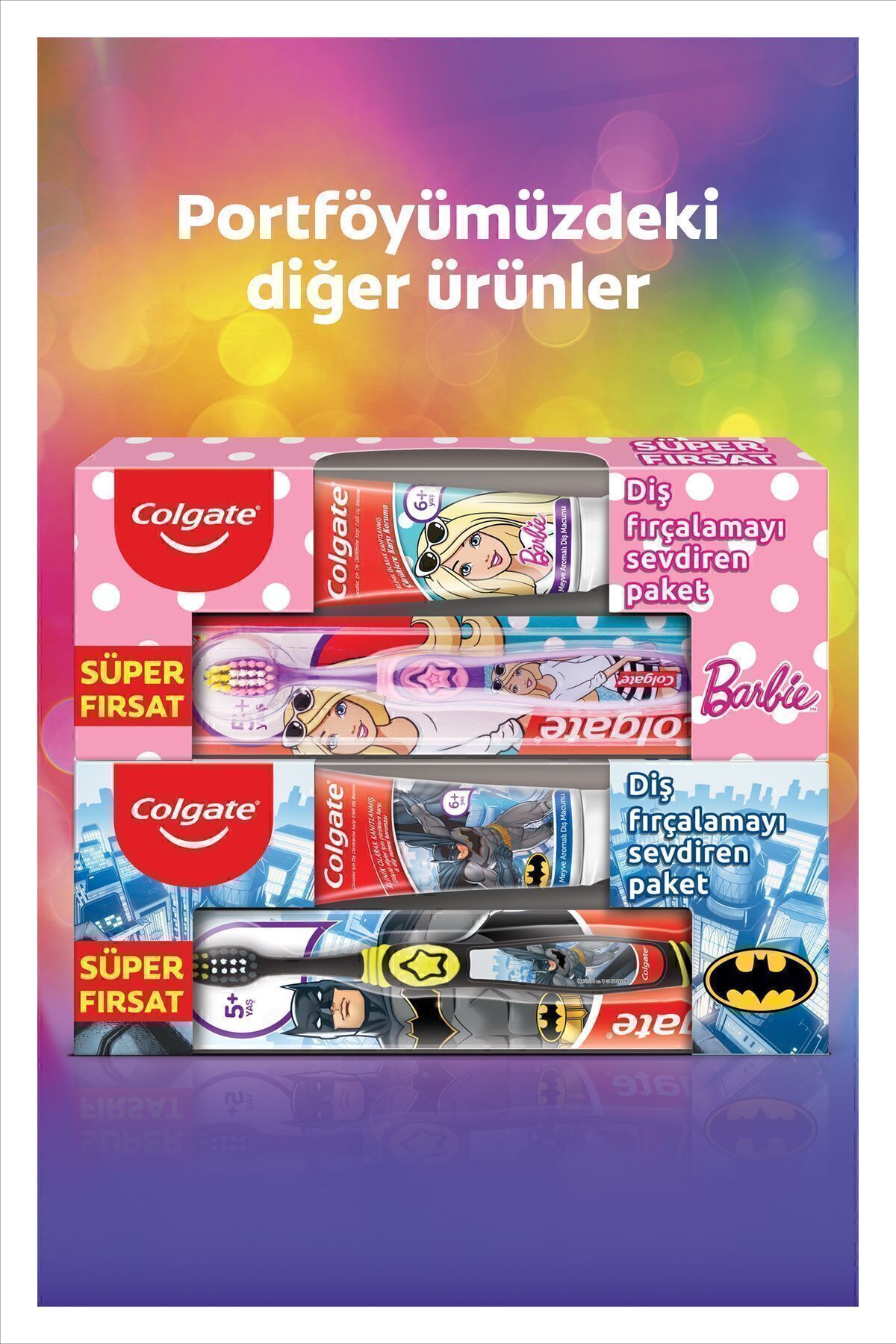 Colgate Batman Çürüklere Karşı Etkili Hafif Nane Aromalı Çocuk Diş Macunu + Diş Fırçası-